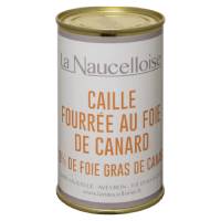 Boîte de caille fourrée au foie de canard 30% 190 gr