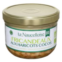 Glass jar of organic fricandeaux 360gr Glass jar of organic fricandeaux 360gr