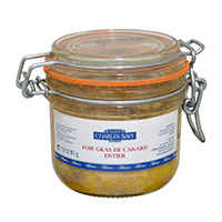 Jar of whole duck foie gras 180 gr