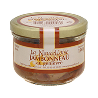 Glass jar of jambonneau (ham hock) with juniper 180 gr