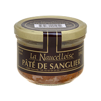 Glass jar of boar pâté 30% 180 gr