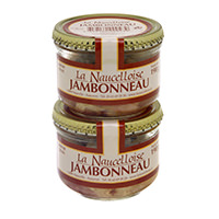 Set of 2 glass jars of whole jambonneau (ham hock) 24.5 cl Set of 2 glass jars of whole jambonneau (ham hock) 24.5 cl