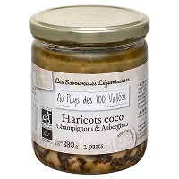 Haricots Coco - Champignons & Aubergines - 1 à 2 parts