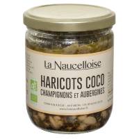 Haricots Coco - Champignons & Aubergines - 1 à 2 parts