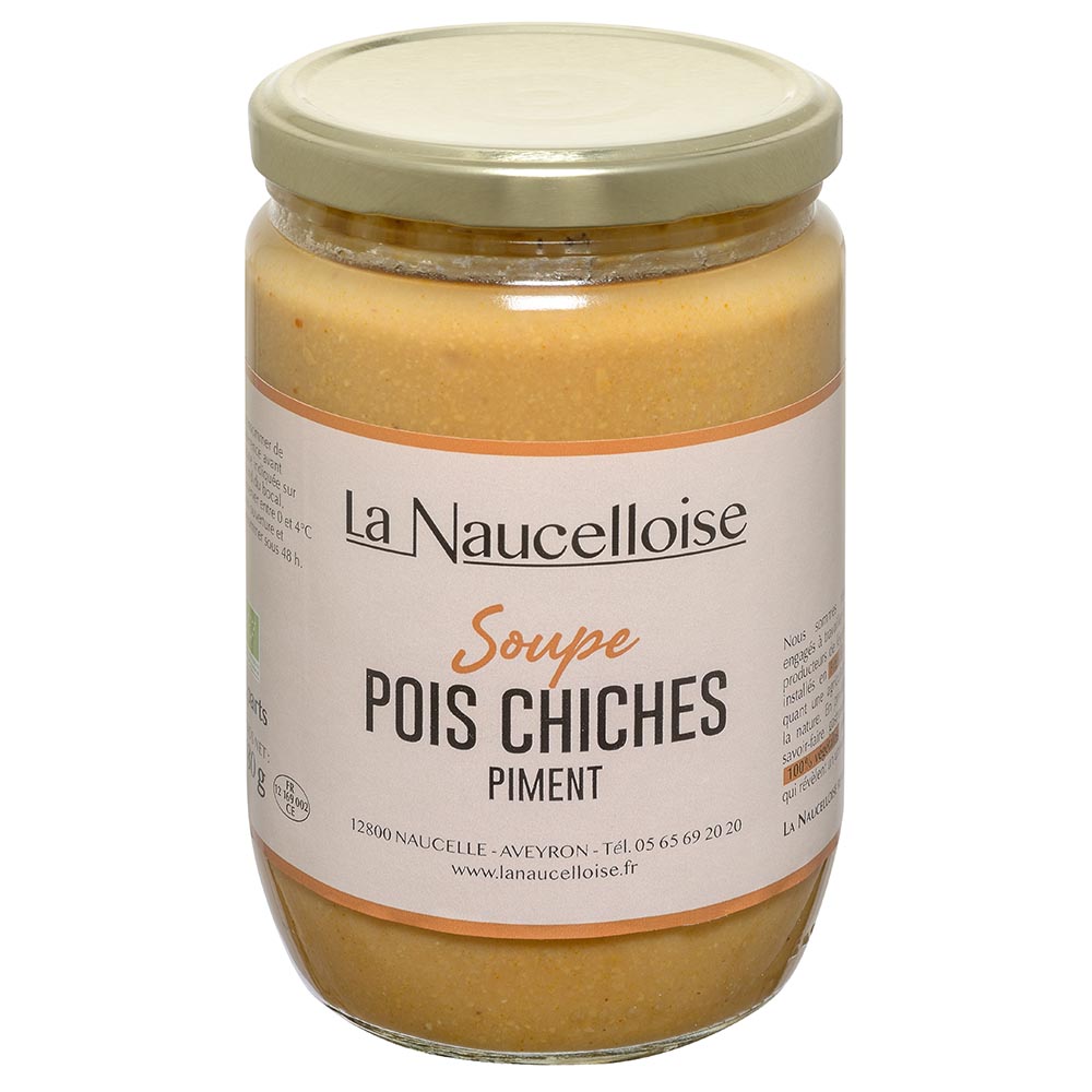Soupe Pois chiches piment 2 parts