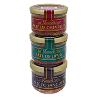 Lot de 3 verrines de pâté de gibiers 190g Lot de 3 verrines de pâté de gibiers 190g