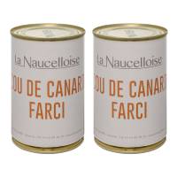 Lot de 2 boîtes de cou de canard farci 380 gr