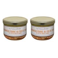 Lot de 2 bocaux de jambonneau fourré au foie de canard 30% 360 gr