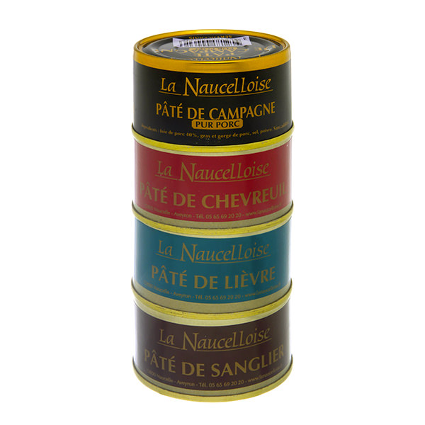 Lot de 4 boîtes de pâté mitigé campagne et gibier 125 gr de la gamme