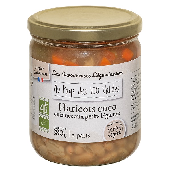 Haricots Coco cuisinés aux petits légumes - 1 à 2 parts