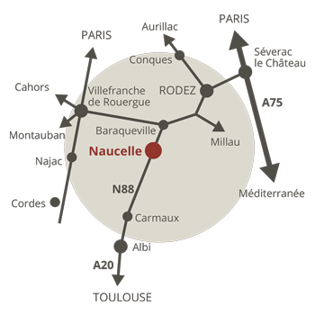 Access map to the La Naucelloise